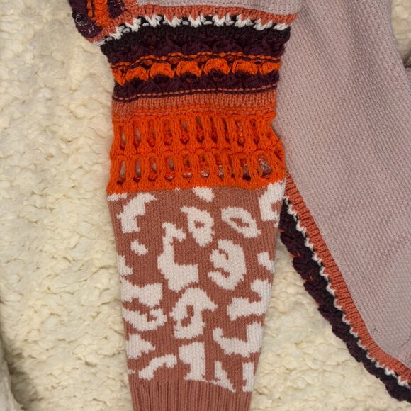 Free People Switch It Up Long Sleeve Thermal Top Ballet Pink Henley Medium NWT - Picture 10 of 15